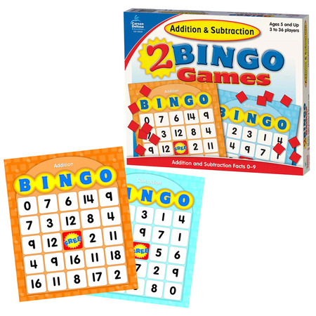 Carson Dellosa Addition And Subtraction Bingo Board Game, Grade K-2 140038